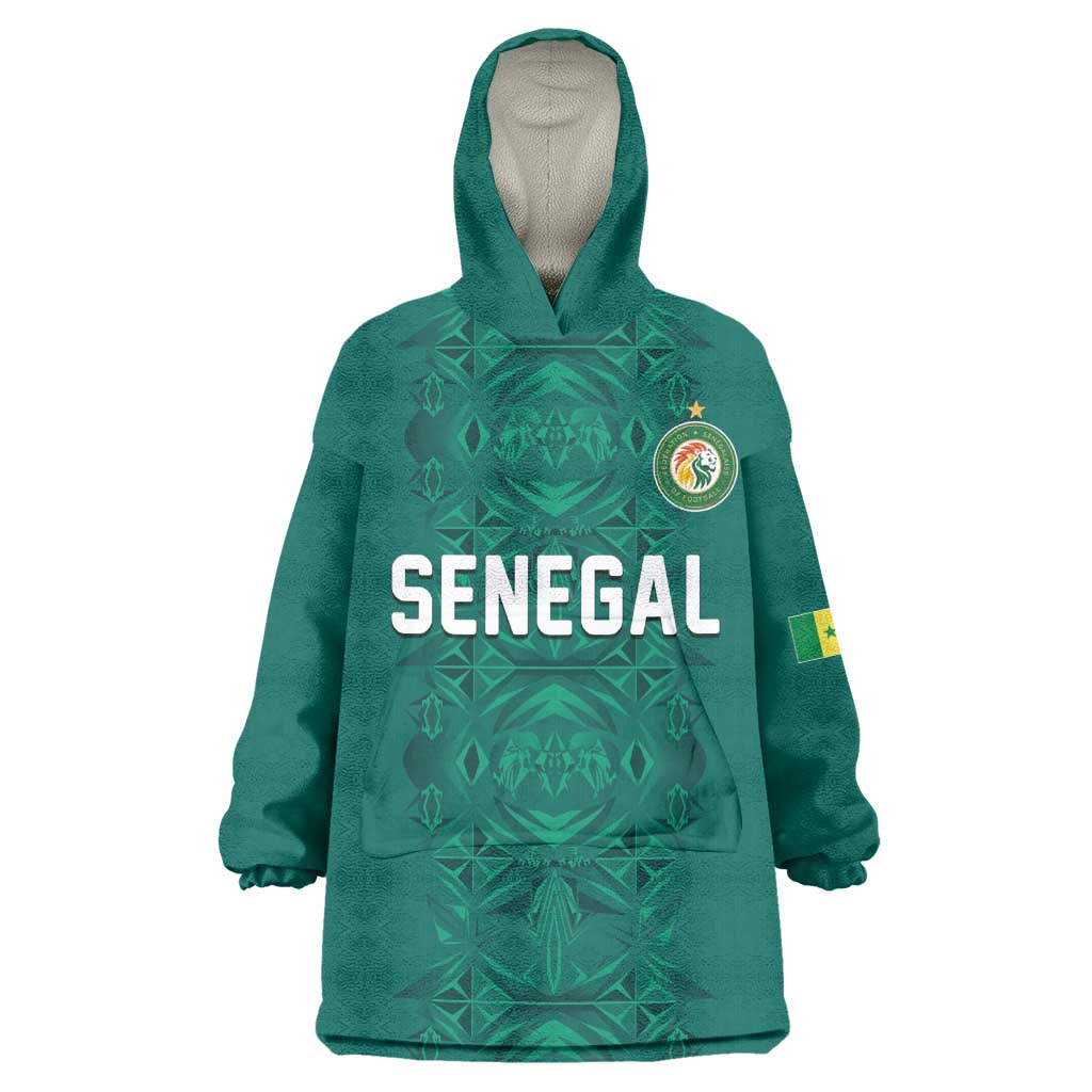 Custom World Football 2026 Senegal Kid Wearable Blanket Hoodie Pride of the African Lions