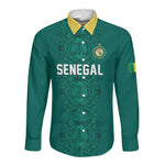 Custom World Football 2026 Senegal Long Sleeve Button Shirt Pride of the African Lions