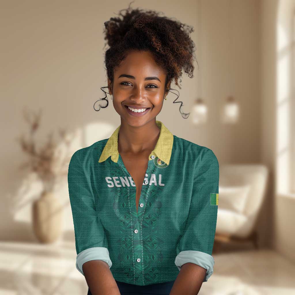 Custom World Football 2026 Senegal Women Casual Shirt Pride of the African Lions