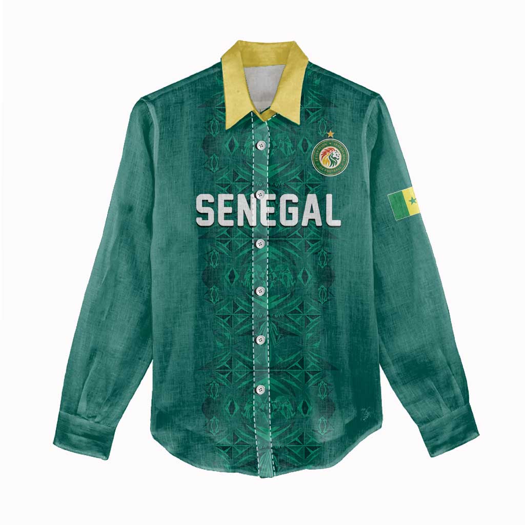 Custom World Football 2026 Senegal Women Casual Shirt Pride of the African Lions