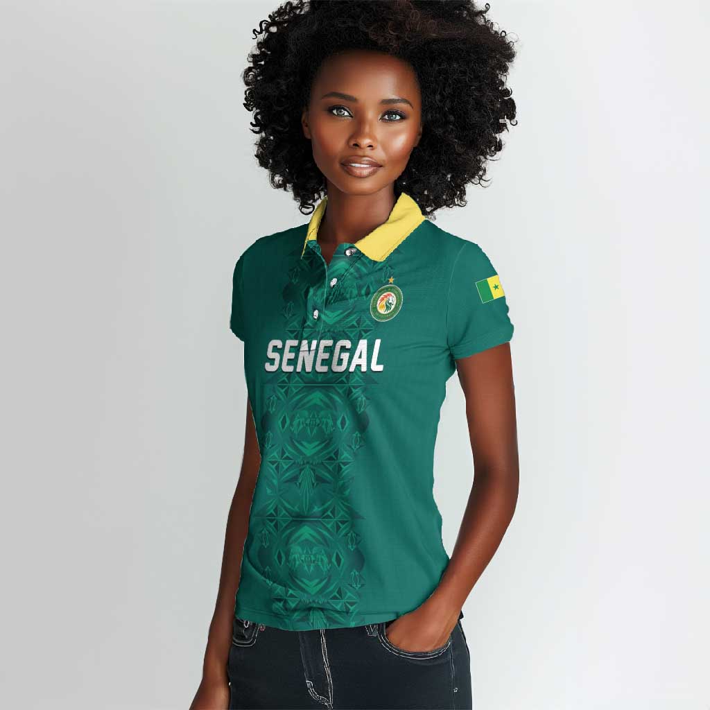 Custom World Football 2026 Senegal Women Polo Shirt Pride of the African Lions