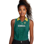 Custom World Football 2026 Senegal Women Sleeveless Polo Shirt Pride of the African Lions