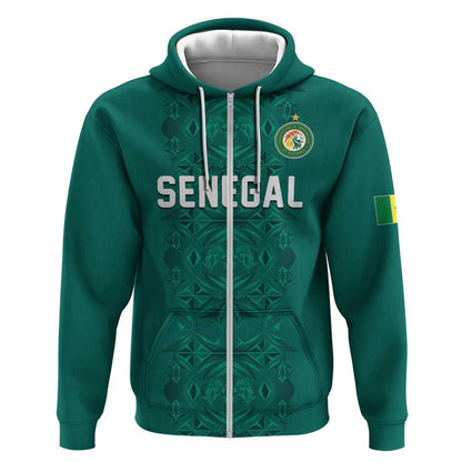 Custom World Football 2026 Senegal Zip Hoodie Pride of the African Lions