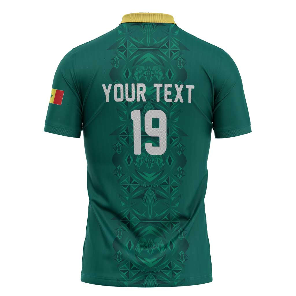 Custom World Football 2026 Senegal Zipper Polo Shirt Pride of the African Lions