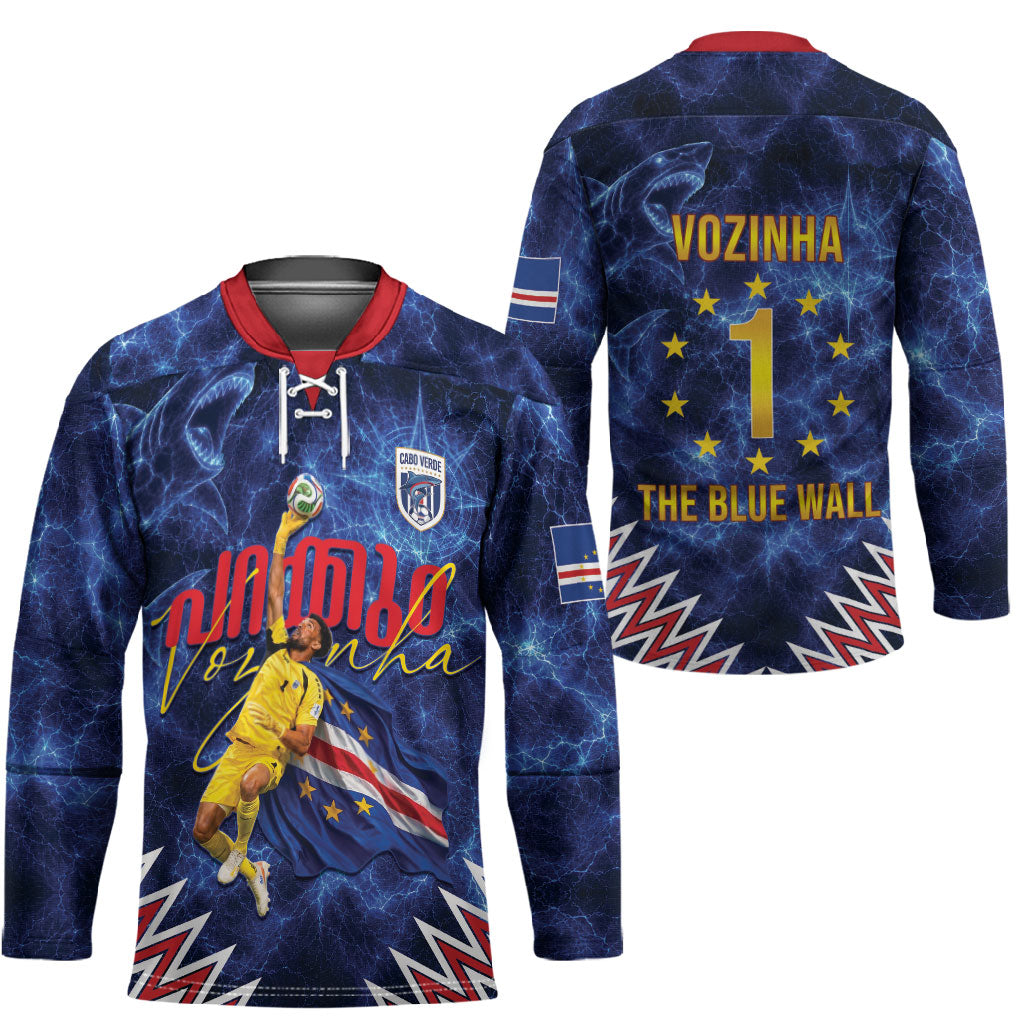 Cabo Verde Goalkeeper Vozinha Hockey Jersey The Blue Wall Legend Glory