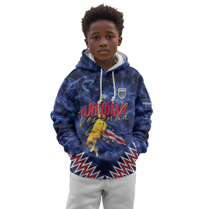Cabo Verde Goalkeeper Vozinha Kid Hoodie The Blue Wall Legend Glory