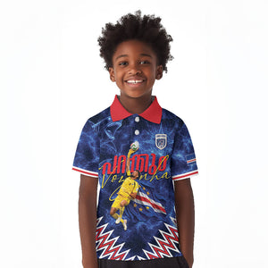 Cabo Verde Goalkeeper Vozinha Kid Polo Shirt The Blue Wall Legend Glory