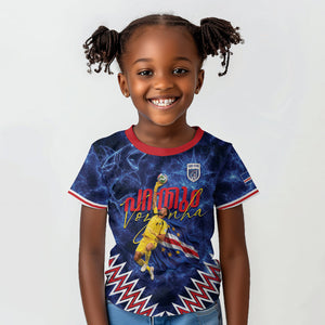 Cabo Verde Goalkeeper Vozinha Kid T shirt The Blue Wall Legend Glory