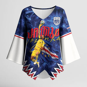 Cabo Verde Goalkeeper Vozinha Kimono Sleeve Blouse The Blue Wall Legend Glory