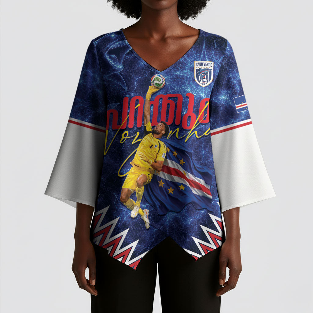 Cabo Verde Goalkeeper Vozinha Kimono Sleeve Blouse The Blue Wall Legend Glory