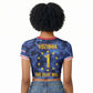 Cabo Verde Goalkeeper Vozinha Raglan Cropped T shirt The Blue Wall Legend Glory