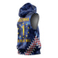 Cabo Verde Goalkeeper Vozinha Sleeveless Hoodie The Blue Wall Legend Glory