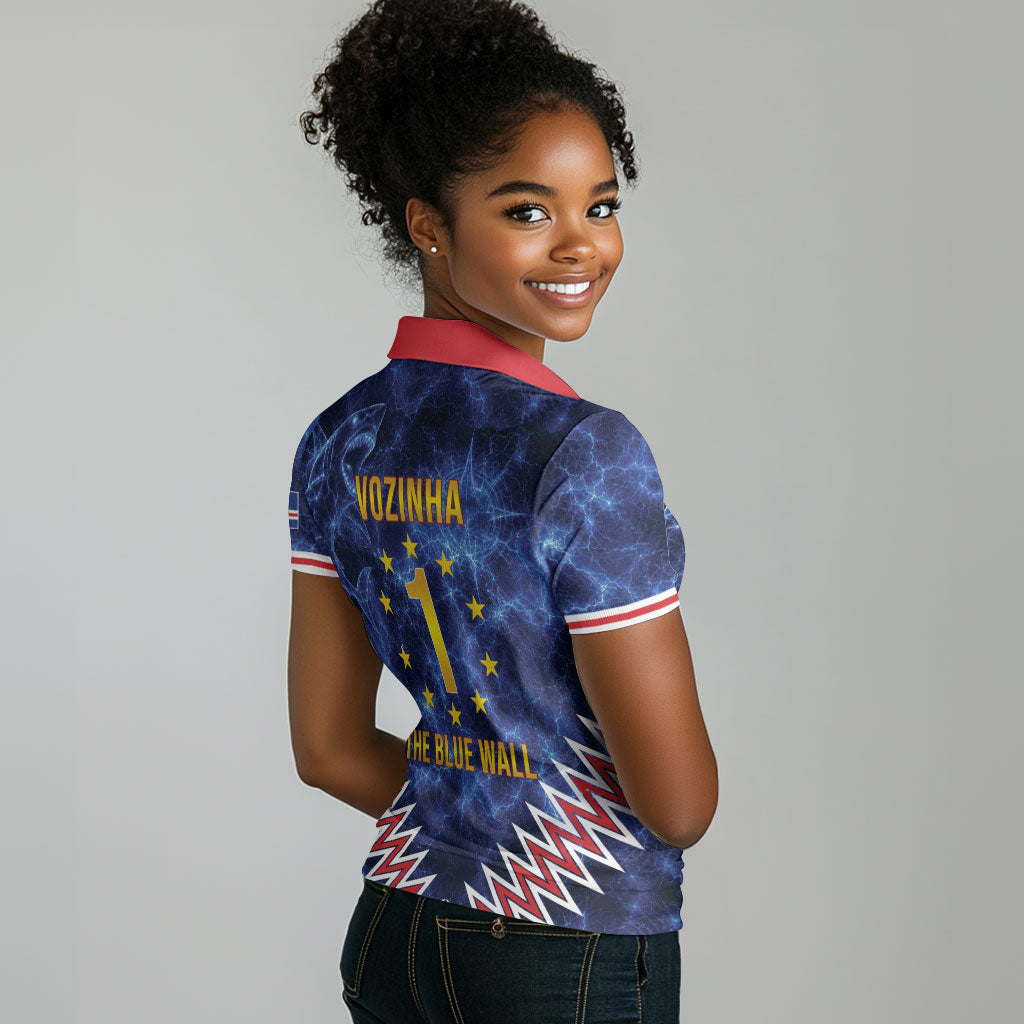 Cabo Verde Goalkeeper Vozinha Women Polo Shirt The Blue Wall Legend Glory