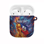 Personalized World Football 2026 Afro Haiti AirPods Case Les Grenadiers Trophy Flag Art