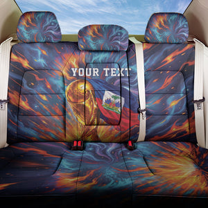 Personalized World Football 2026 Afro Haiti Back Car Seat Cover Les Grenadiers Trophy Flag Art