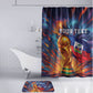 Personalized World Football 2026 Afro Haiti Bathroom Set Les Grenadiers Trophy Flag Art