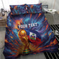 Personalized World Football 2026 Afro Haiti Bedding Set Les Grenadiers Trophy Flag Art