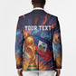 Personalized World Football 2026 Afro Haiti Blazer Les Grenadiers Trophy Flag Art