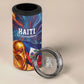 Personalized World Football 2026 Afro Haiti 4 in 1 Can Cooler Tumbler Les Grenadiers Trophy Flag Art