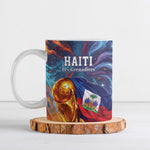 Personalized World Football 2026 Afro Haiti Ceramic Mug Les Grenadiers Trophy Flag Art