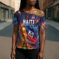 Personalized World Football 2026 Afro Haiti Cross Shoulder Shirt Les Grenadiers Trophy Flag Art