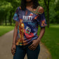 Personalized World Football 2026 Afro Haiti Cross Shoulder Shirt Les Grenadiers Trophy Flag Art