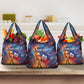 Personalized World Football 2026 Afro Haiti Grocery Bag Les Grenadiers Trophy Flag Art