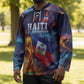 Personalized World Football 2026 Afro Haiti Hockey Jersey Les Grenadiers Trophy Flag Art