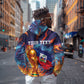 Personalized World Football 2026 Afro Haiti Hoodie Les Grenadiers Trophy Flag Art