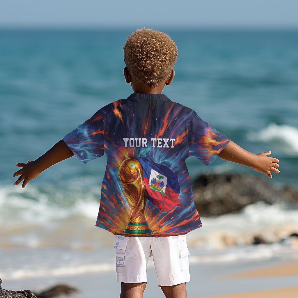 Personalized World Football 2026 Afro Haiti Kid Hawaiian Shirt Les Grenadiers Trophy Flag Art