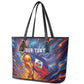 Personalized World Football 2026 Afro Haiti Leather Tote Bag Les Grenadiers Trophy Flag Art