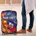 Personalized World Football 2026 Afro Haiti Luggage Cover Les Grenadiers Trophy Flag Art