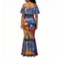 Personalized World Football 2026 Afro Haiti Mermaid Dress Les Grenadiers Trophy Flag Art