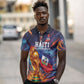 Personalized World Football 2026 Afro Haiti Polo Shirt Les Grenadiers Trophy Flag Art