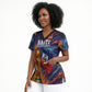 Personalized World Football 2026 Afro Haiti Scrub Top Les Grenadiers Trophy Flag Art