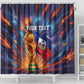 Personalized World Football 2026 Afro Haiti Shower Curtain Les Grenadiers Trophy Flag Art