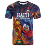 Personalized World Football 2026 Afro Haiti T shirt Les Grenadiers Trophy Flag Art