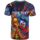 Personalized World Football 2026 Afro Haiti T shirt Les Grenadiers Trophy Flag Art