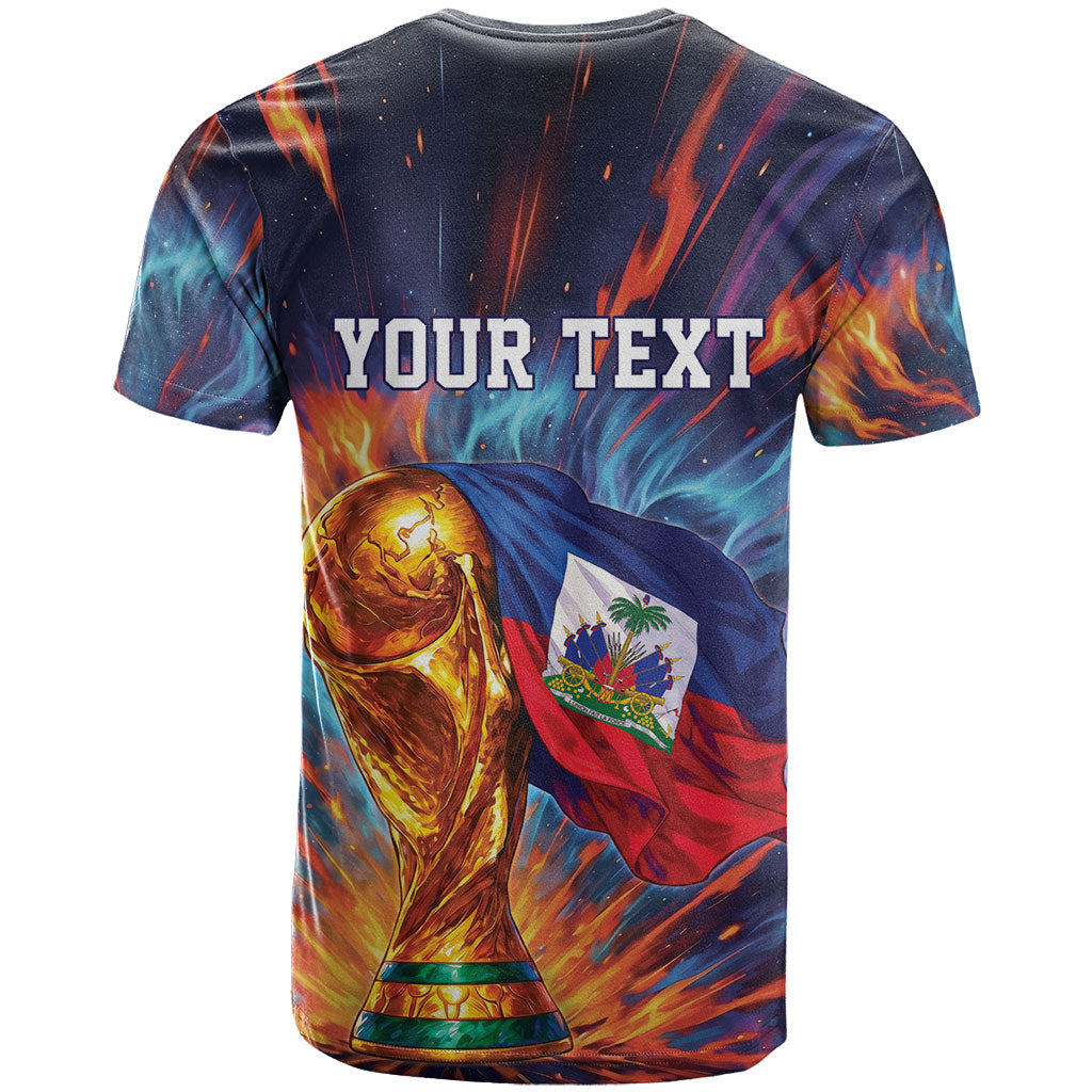 Personalized World Football 2026 Afro Haiti T shirt Les Grenadiers Trophy Flag Art