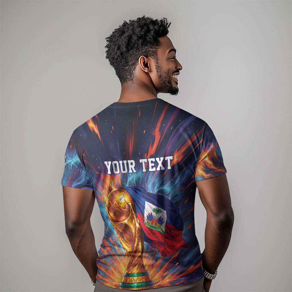 Personalized World Football 2026 Afro Haiti T shirt Les Grenadiers Trophy Flag Art
