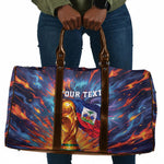 Personalized World Football 2026 Afro Haiti Travel Bag Les Grenadiers Trophy Flag Art