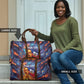 Personalized World Football 2026 Afro Haiti Travel Bag Les Grenadiers Trophy Flag Art