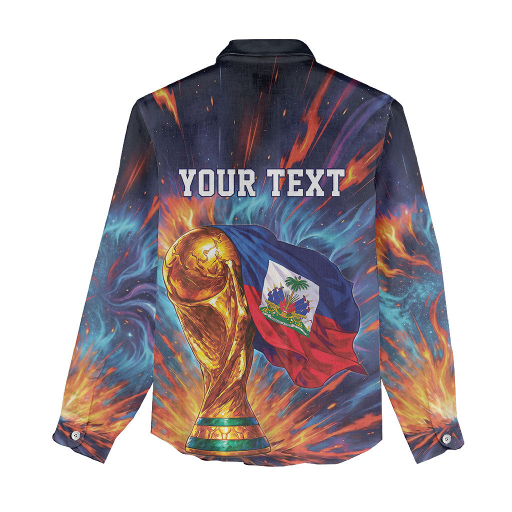 Personalized World Football 2026 Afro Haiti Women Casual Shirt Les Grenadiers Trophy Flag Art