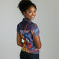 Personalized World Football 2026 Afro Haiti Women Polo Shirt Les Grenadiers Trophy Flag Art
