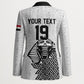Custom World Football 2026 Egypt Blazer Pharaohs Hieroglyphs Pride White Version