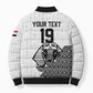 Custom World Football 2026 Egypt Bomber Puffer Jacket Pharaohs Hieroglyphs Pride White Version