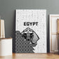 World Football 2026 Egypt Canvas Wall Art Pharaohs Hieroglyphs Pride White Version