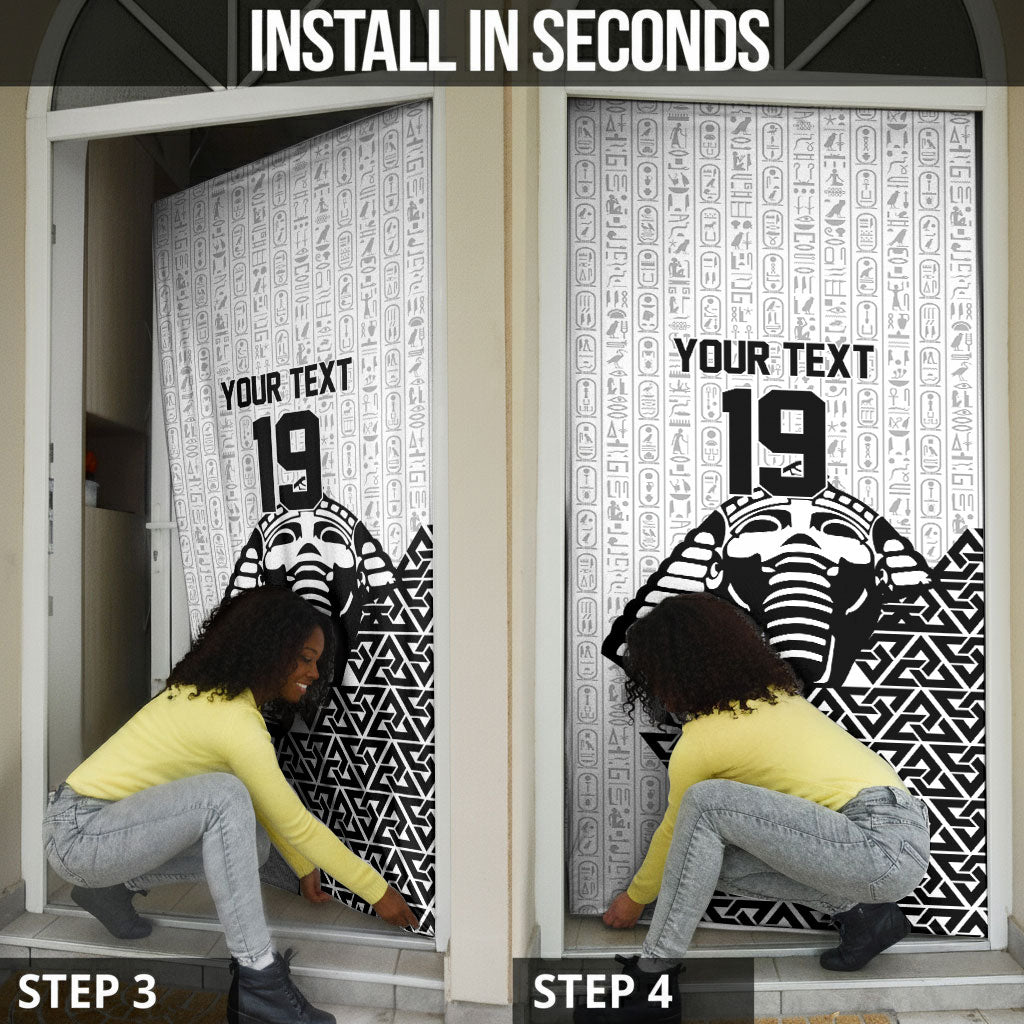 Custom World Football 2026 Egypt Door Cover Pharaohs Hieroglyphs Pride White Version