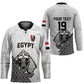 Custom World Football 2026 Egypt Hockey Jersey Pharaohs Hieroglyphs Pride White Version