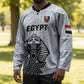 Custom World Football 2026 Egypt Hockey Jersey Pharaohs Hieroglyphs Pride White Version